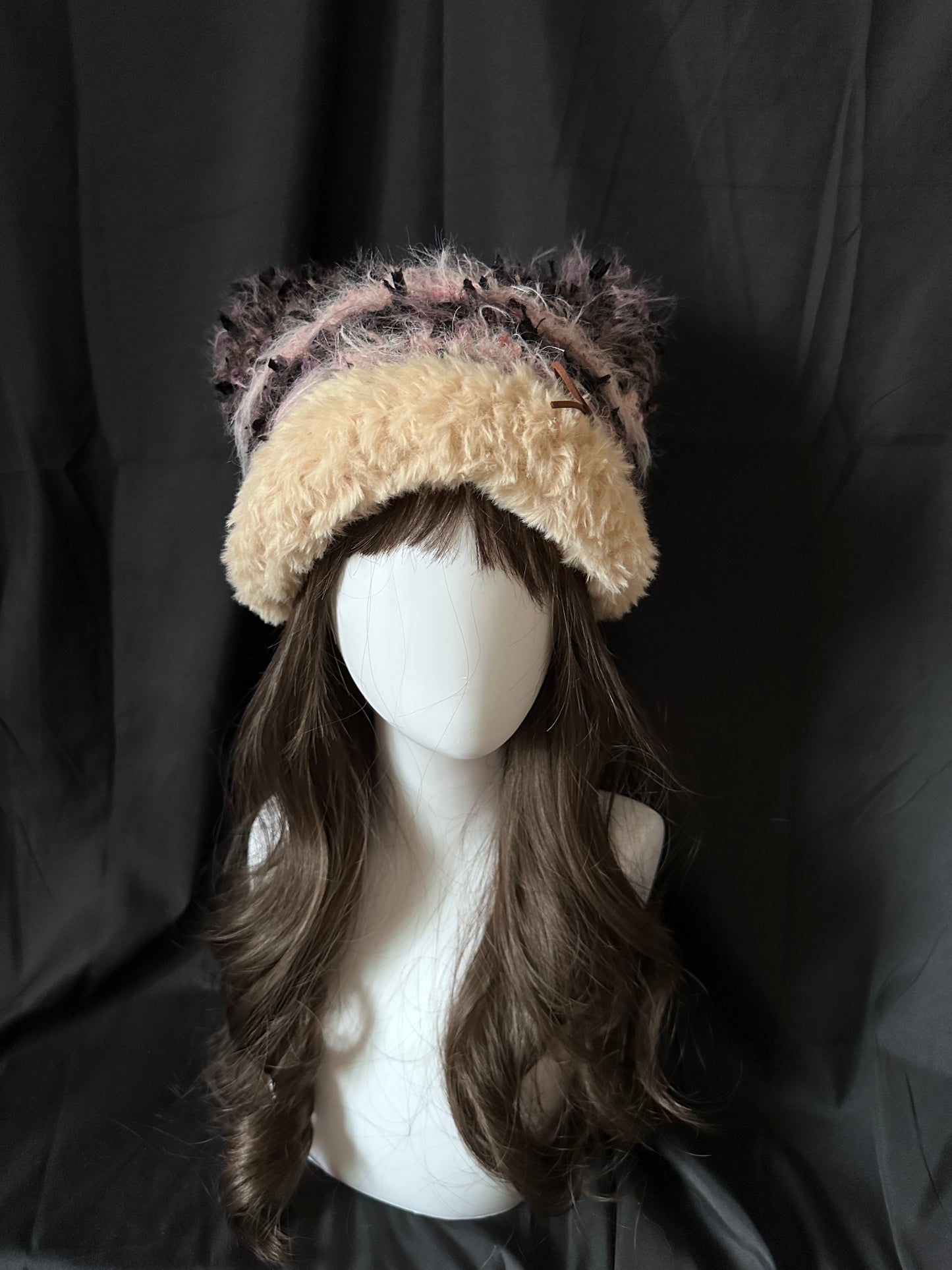 Crochet Bear Hat: Purple Teddy Hat