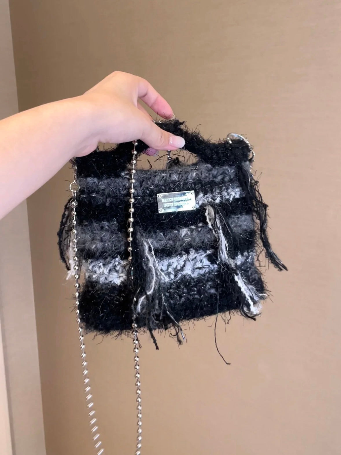 Black & Gray Crossbody Bag