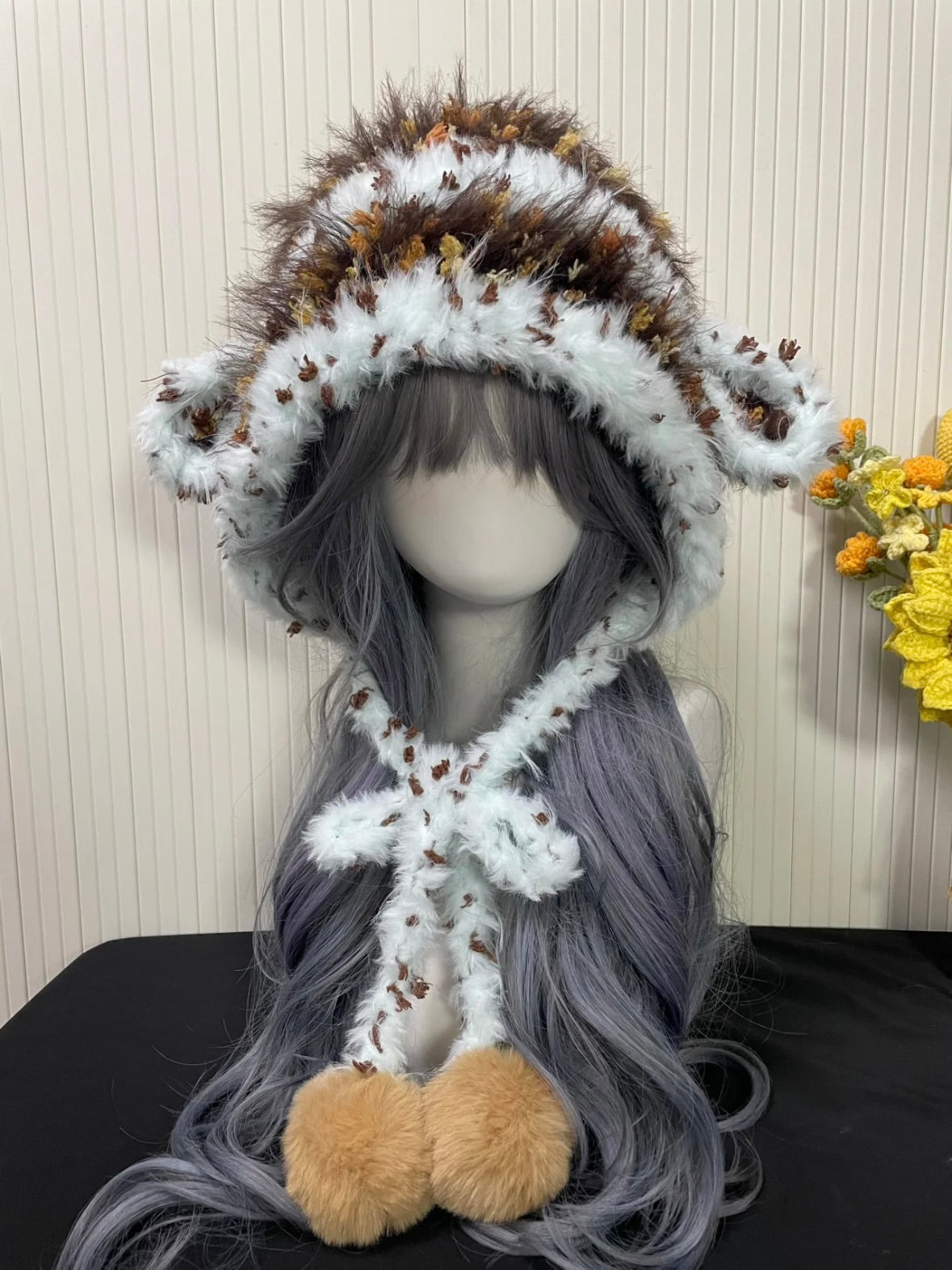 Mocha Sheep Hood – Handmade Crochet Animal Hood