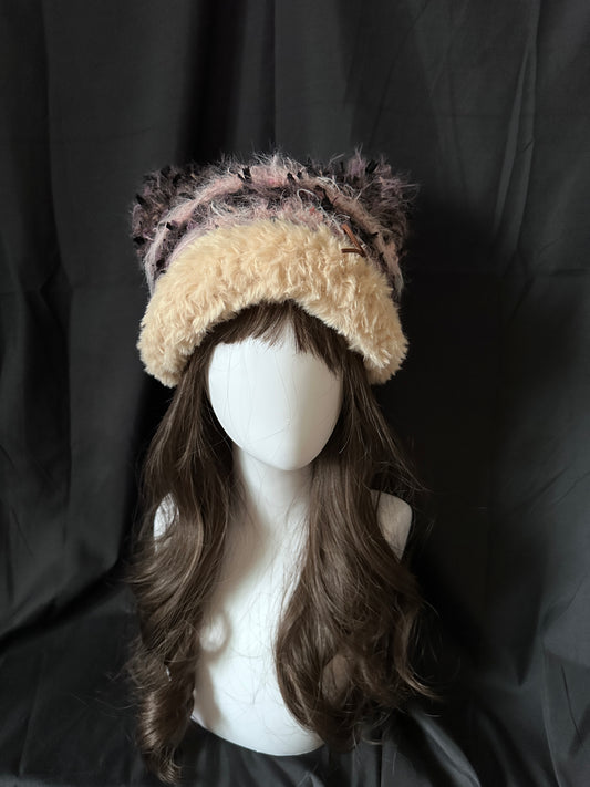 Crochet Bear Hat: Purple Teddy Hat