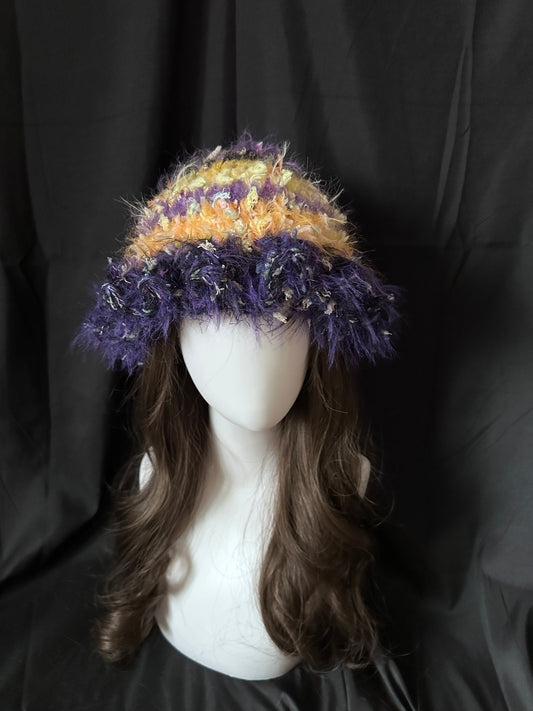 Crochet Jellyfish Hat: Purple Garden Fisherman Style