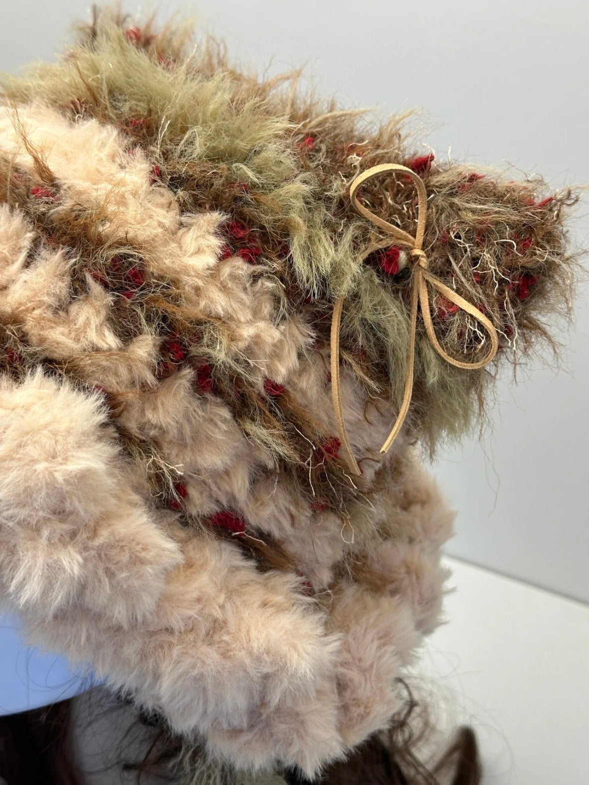 Crochet Cat Ear Beanie: Creamy Mocha Wild Kitty Jellyfish Hat