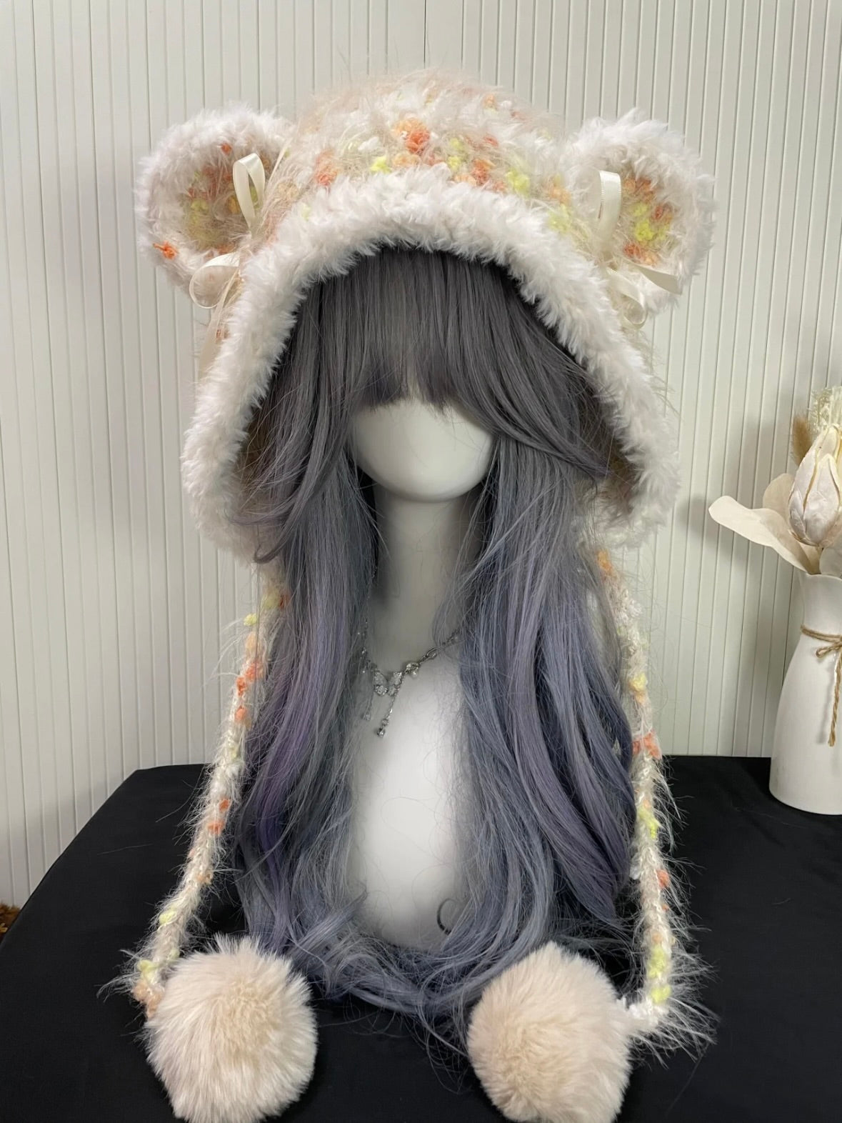 Beige Bear Hood – Handmade Crochet Animal Hood