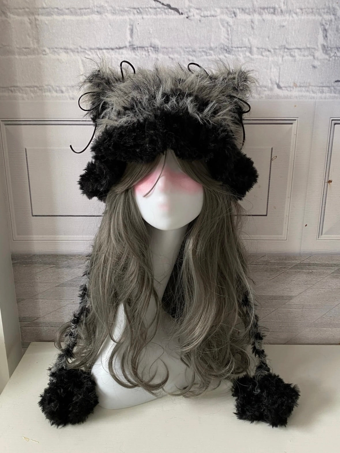 Crochet Cat Ear Beanie: Gray Tone Jellyfish Hat