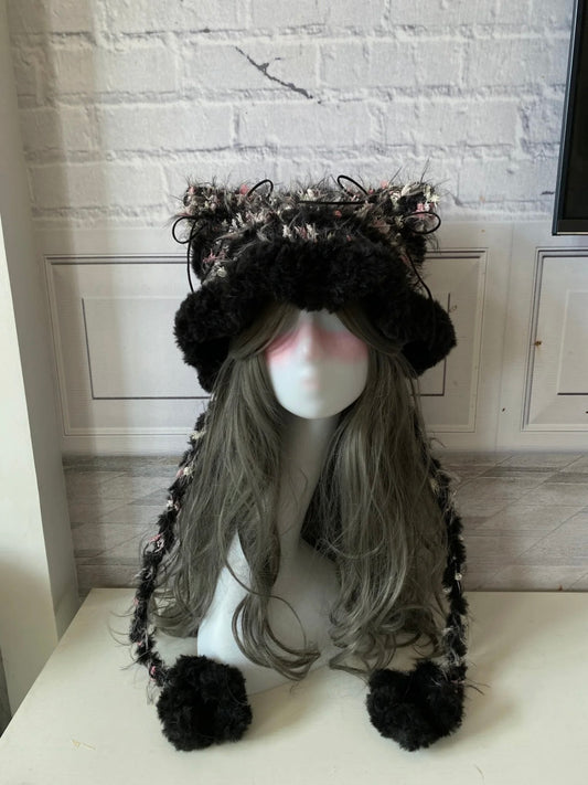 Crochet Cat Ear Beanie: Vintage Jellyfish Hat