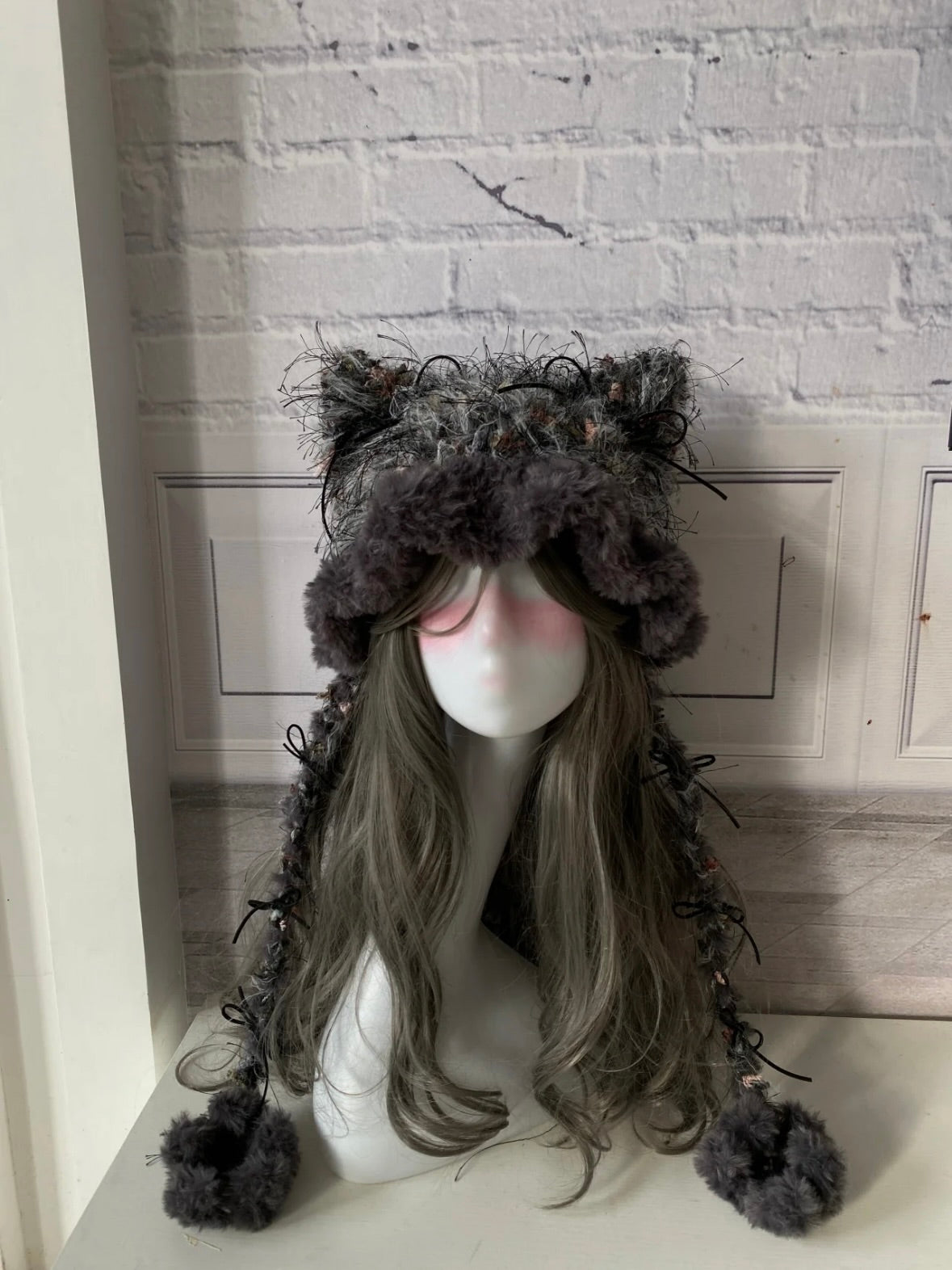 Crochet Cat Ear Beanie: Teal Jellyfish Hat