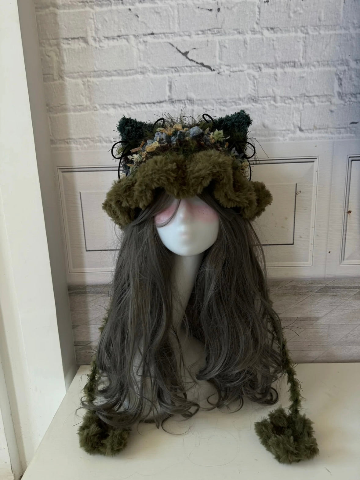 Crochet Cat Ear Beanie: Forest Kitty Jellyfish Hat