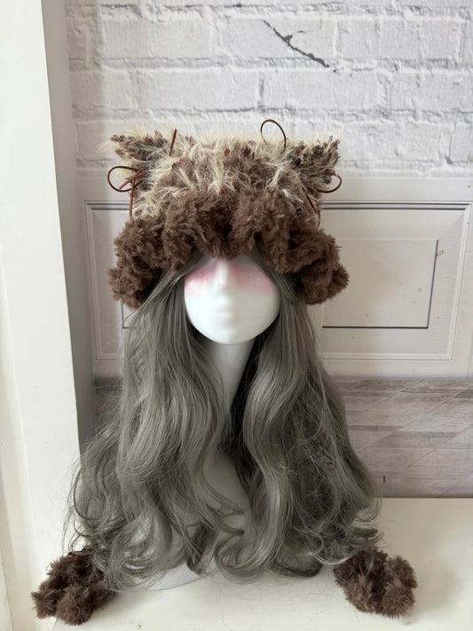 Crochet Cat Ear Beanie: Deer Antler Jellyfish Hat