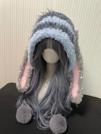 Judy Zootopie Bonnet Fait Main Oreilles de Lapin | Chapeau Animal Mignon au Crochet