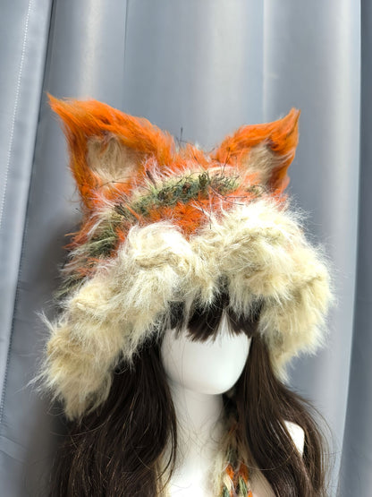 Capuche renard inspirée de Nick Wilde de Zootopie avec oreilles amovibles, chapeau à capuche en crochet