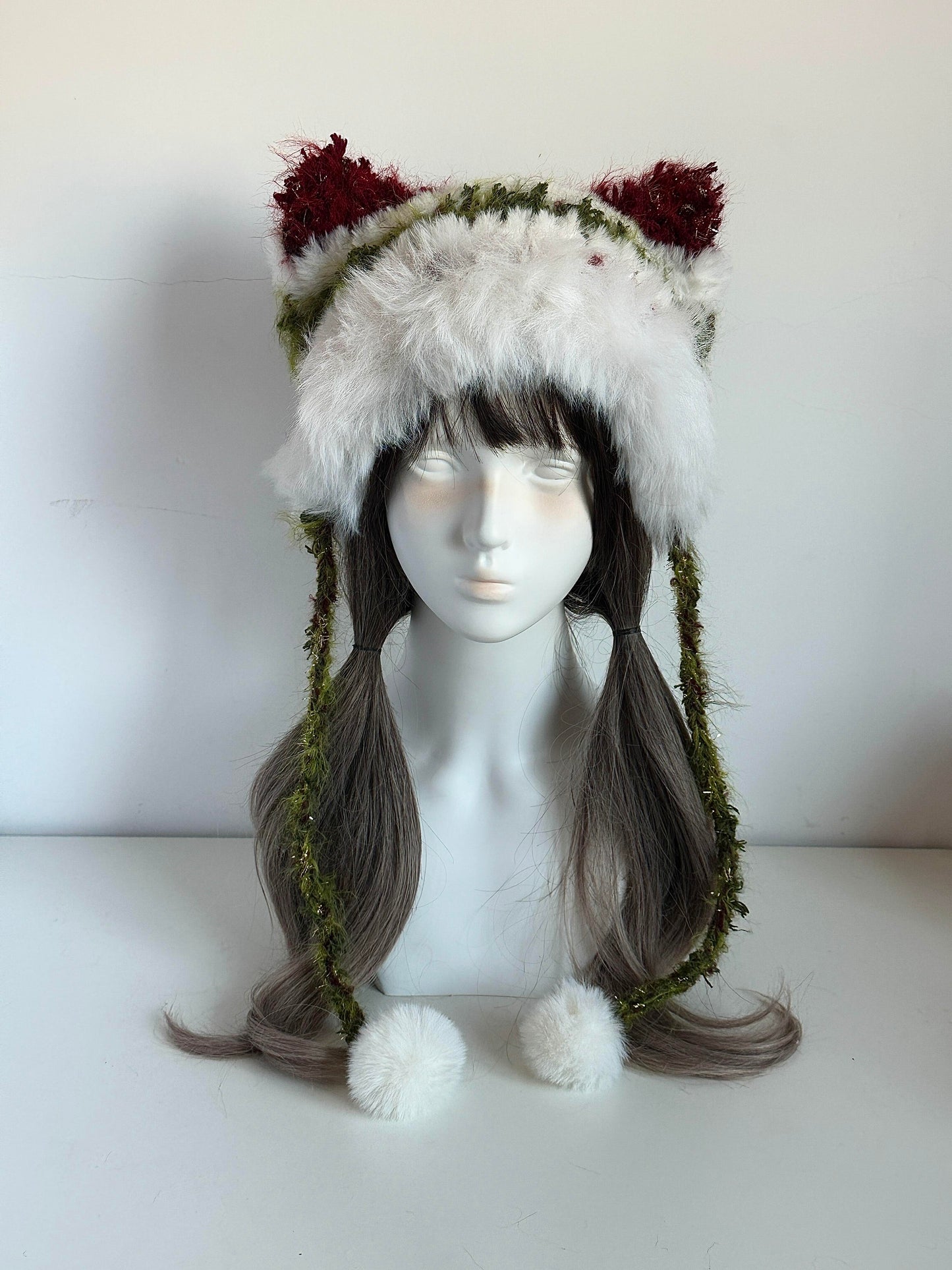 Bonnet chat avec grelots, Bonnet en crochet fait main avec oreilles de chat, Joli bonnet d'hiver ludique
