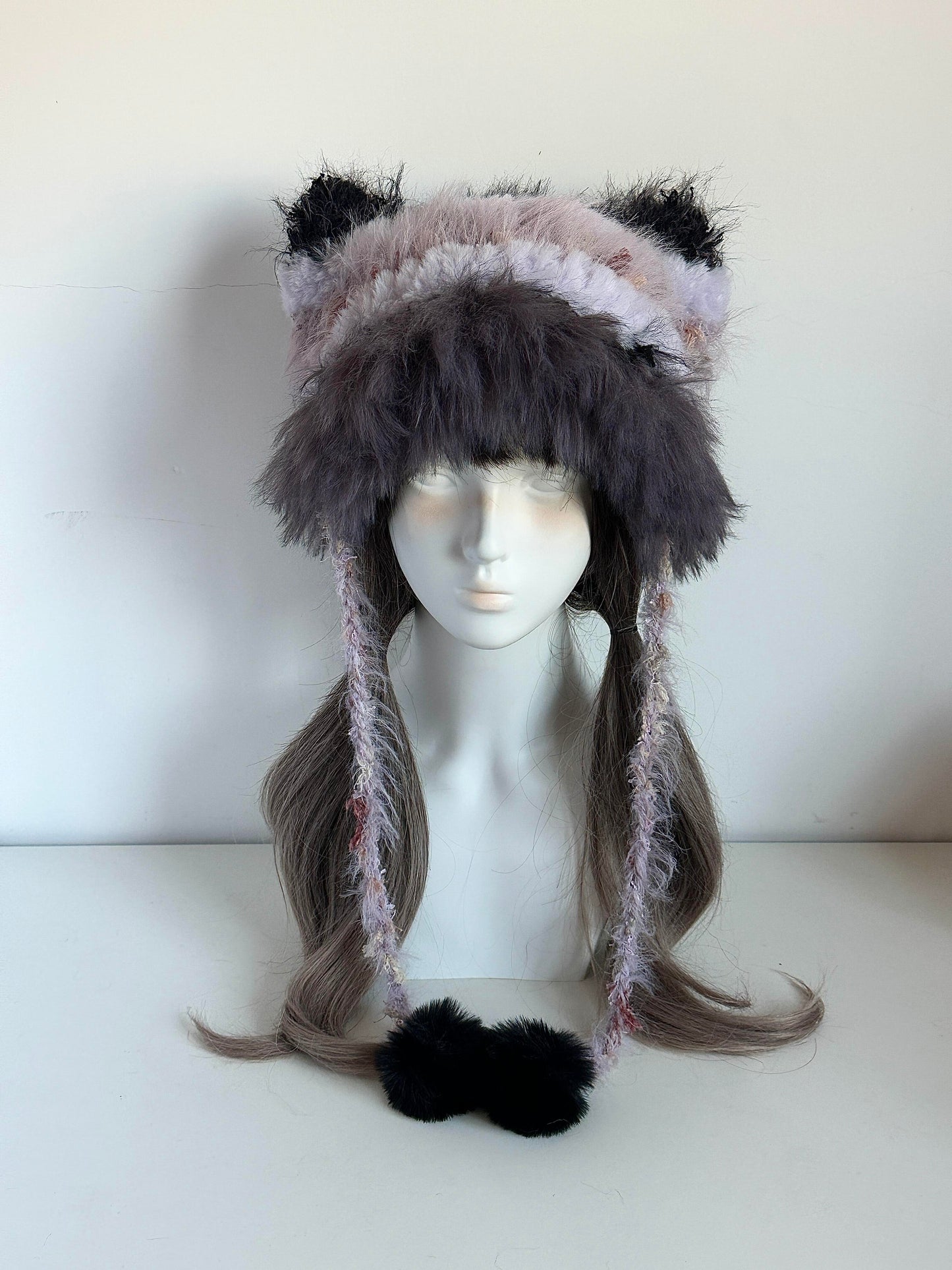 Starlight Cat-Eared Hat, Handmade Crochet Cat Ear Beanie, Dreamy Night Hat