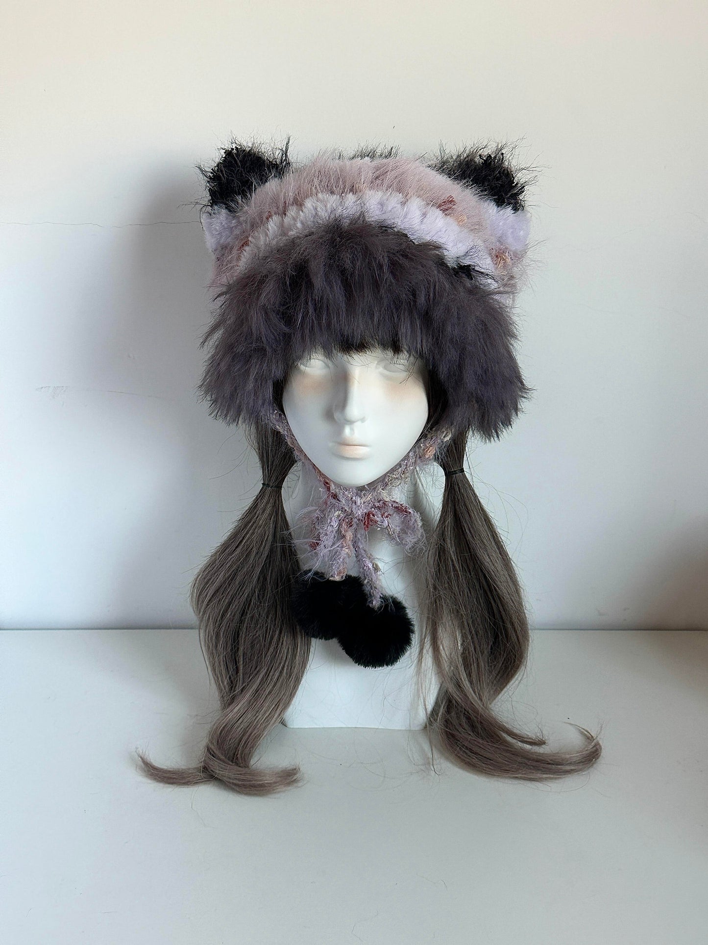 Starlight Cat-Eared Hat, Handmade Crochet Cat Ear Beanie, Dreamy Night Hat