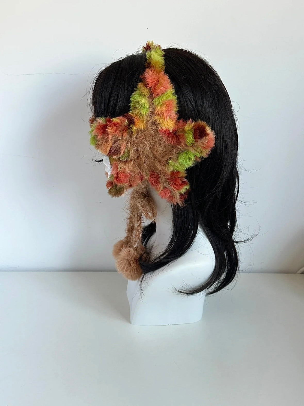 Cache-oreilles étoile feuille d'érable faits à la main, cache-oreilles en crochet doux pour l'automne
