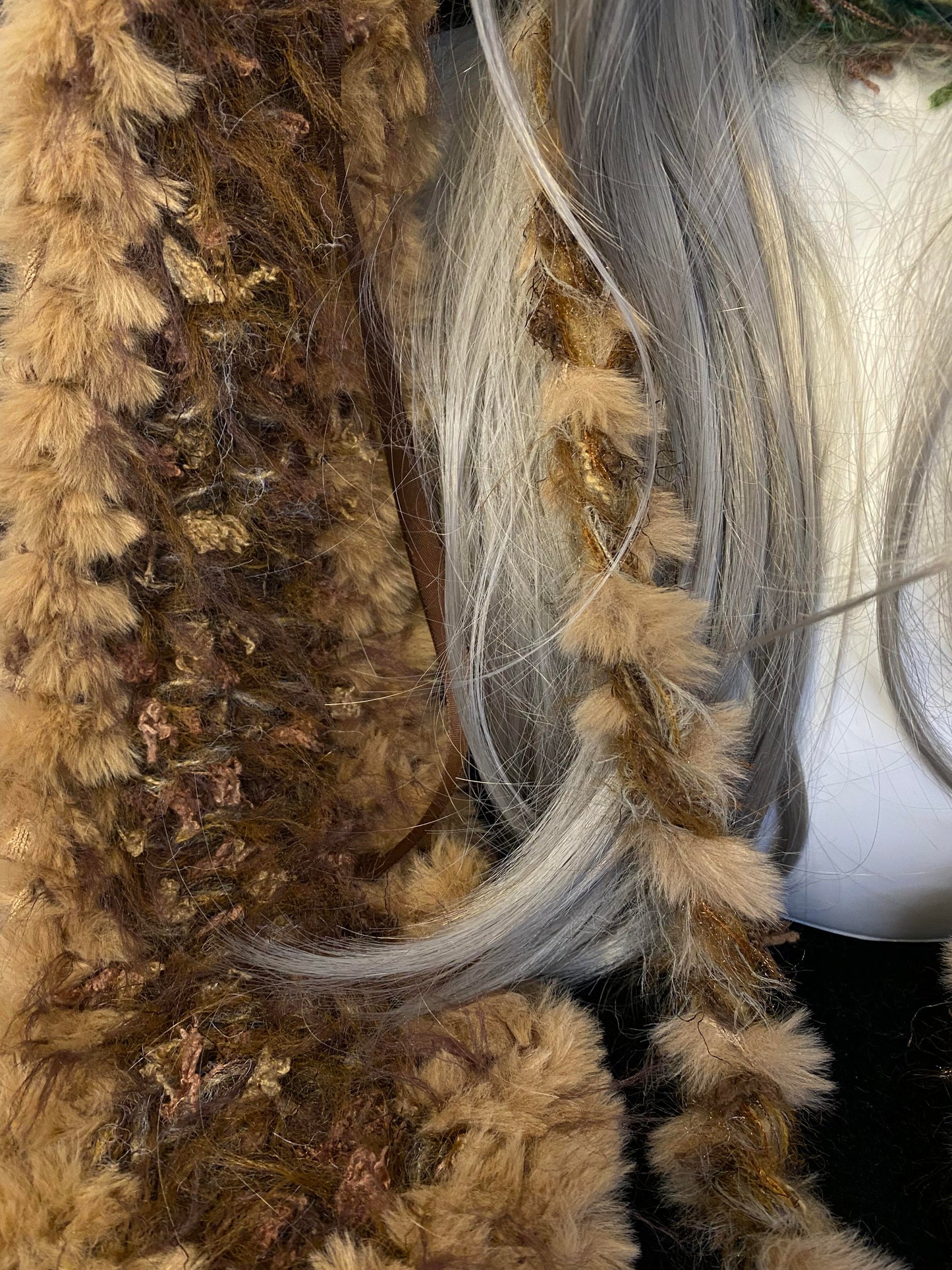 Capuche verte et jaune à oreilles de lapin, Chapeau de lapin Kawaii mignon, Cache-cou à capuche doux fait main pour l'hiver