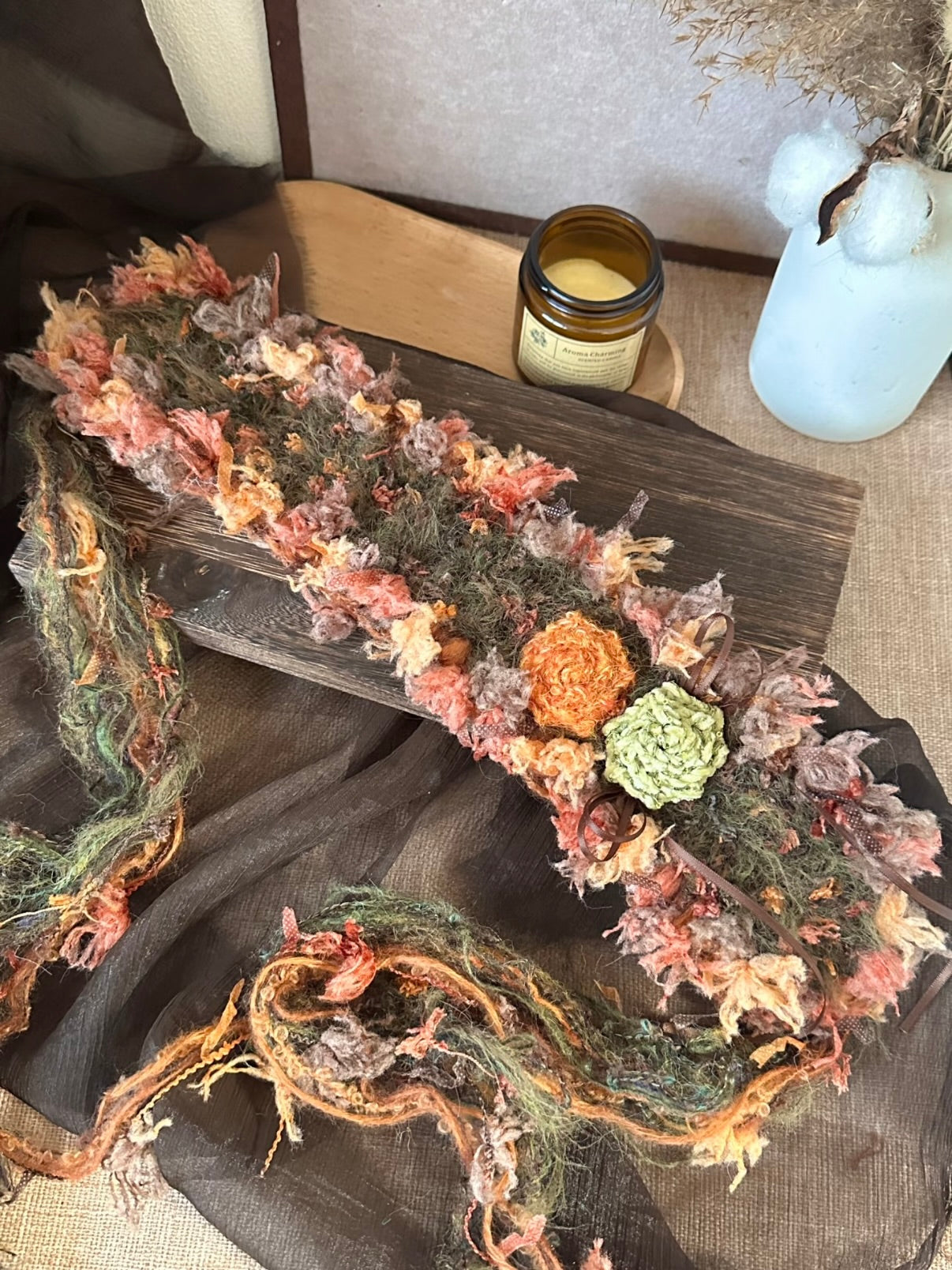 Blumen Häkelstirnband Handgemacht Kawaii Pastell Haarband Lolita Anime Ästhetik