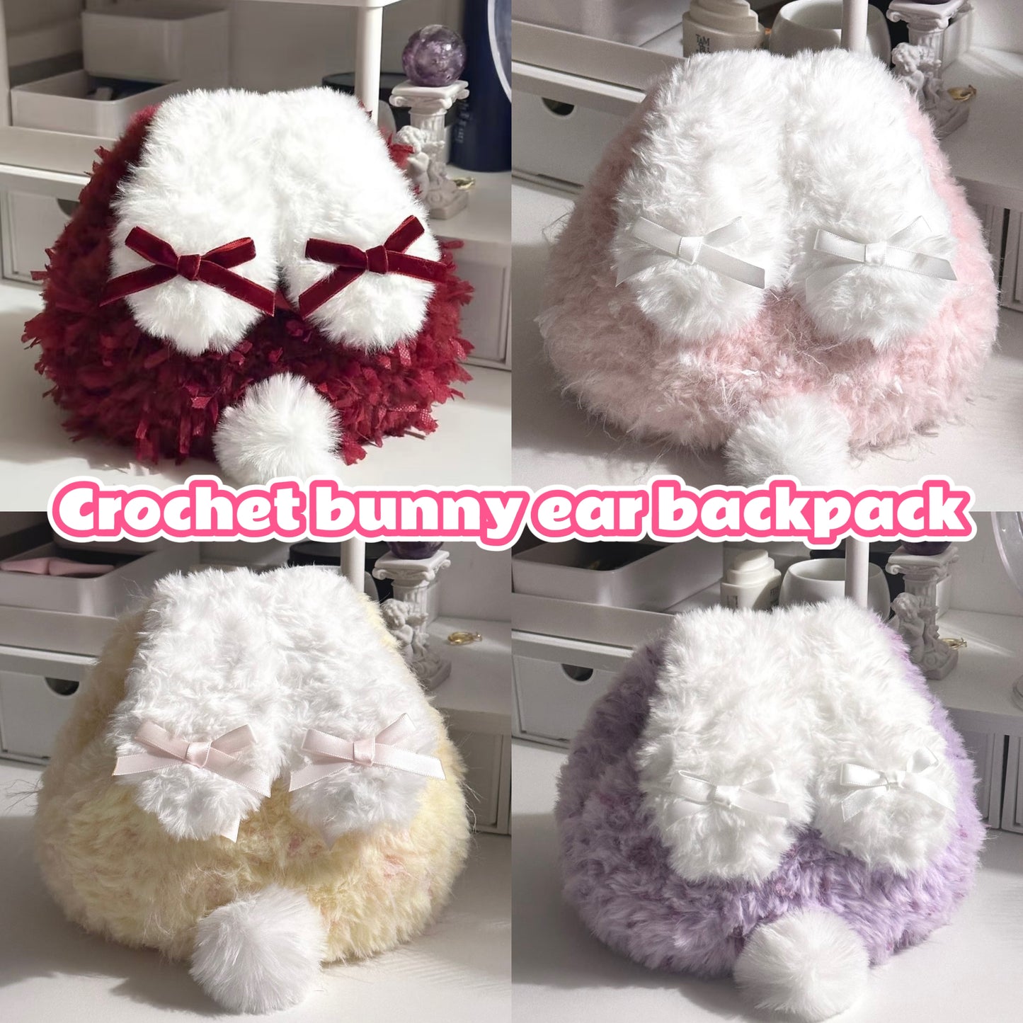 Niedlicher Plüsch Hasenrucksack Kawaii Hasentasche Lolita Hasenrucksack