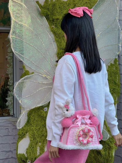 Sac de téléphone Kawaii au crochet, Sac bandoulière mignon en forme de fraise pour téléphone